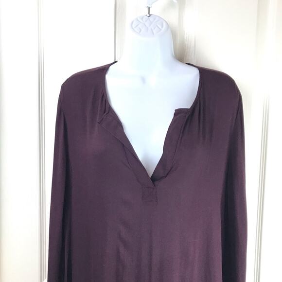 Cloth & Stone Anthropologie Split Neck Top M - Picture 2 of 7